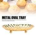 thumbnail image 3 of Bandeja Ovalada De Metal, Plato Para Refrigerios, Plato Decorativo Para Servir Para Exhibición De Alimentos, Plato De Repostería, Pulido Mate Inoxidable Con Diseño Apilable Para, 3 of 7