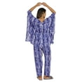 thumbnail image 4 of Phagun Pajamas Set For Women Printed Kaftan Sleepwear kimono Sleeve Asian Nightwear, 4 of 7