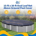 thumbnail image 2 of Blue Wave 15' x 30' Oval Pool Leaf Net Cover, Durable Mesh, Above-Ground Pool, 2 of 7