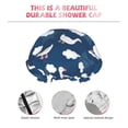 thumbnail image 3 of KLL Cute Goose On Blue Sky Pattern Shower Cap & Bath Cap for Women,Reversible Oversized Waterproof Shower Caps for all Hair Lengths,Elastic Reusable Bathing Hair Cap, 3 of 6