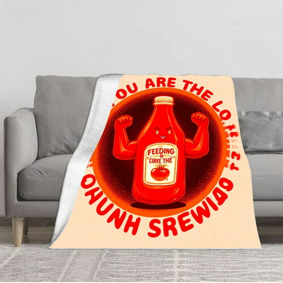 Cozy Durable Flannel Blanket - Soft Warm Throw for Sofa Travel & Bed - Vibrant Cartoon Tomato Design for Fun & Comfort