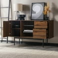 thumbnail image 4 of Walker Edison Blakely Mid Century Modern 2-Drawer Sideboard, Dark Walnut, 4 of 17