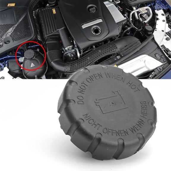 BINB ROAD 2105010615 Radiator Coolant Reservoir Expansion Tank Cap Screw-On Type Compatible with Mercedes-Benz C E S CLA SLK GLA GLE Class