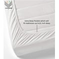 thumbnail image 3 of 21" EXTRA DEEP POCKETS - 800-Thread Count 100% Egyptian Cotton Short King Sheet Set, 4PC (1 Flat, 1 Fitted, 2 Pillowcases) Long Staple Cotton, 800-TC Pure Cotton - Leopard Print, 3 of 7