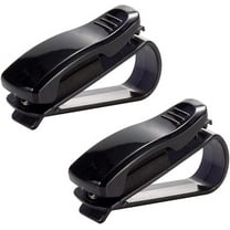 2 Pack Sunglass Holder for Car Sun Visor, Glasses Holder Clip Hanger Eyeglasses Mount for Car with Ticket Card Clip