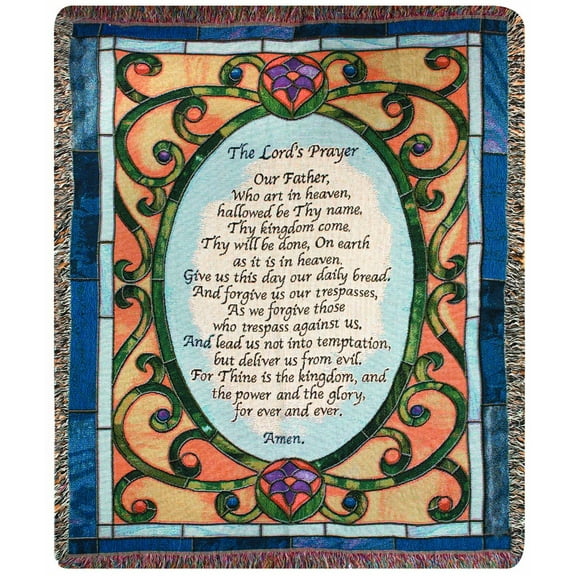 Manual Inspirational Collection 50 x 60-Inch Tapestry Throw, The Lords Prayer