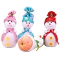 thumbnail image 2 of Yuarrent Lints Bolsa de frutas de Navidad Forma de muñeco de nieve portátil Reemplazo decorativo lindo Estilo simple Fiestas de dulces Bolsa de regalo Kits de decoración para fiestas Rojo Yuarrent HA069733-03, 2 of 6