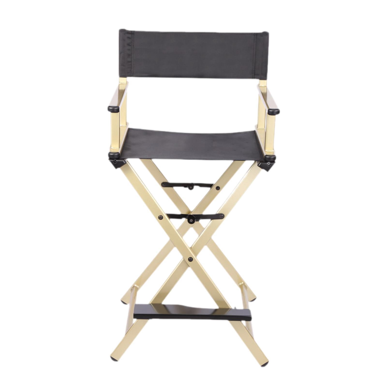 GORGECRAFT Reemplazo De Silla Lona Beige Casual Director Película Sillas Kit De Fundas Asiento Y Respaldo Con Dos Palos De Madera Fácil De Limpiar Para Maquillaje Suministros Para El Hogar Picnic