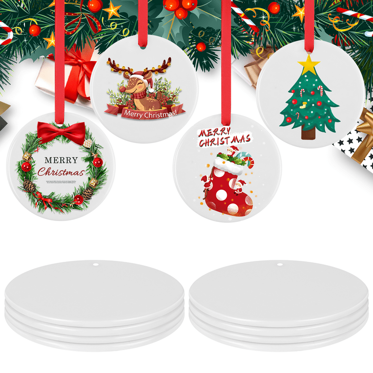 Optimized Product Title: Bulk Sublimate Ceramic Mirror Pendant Ornaments  For Christmas Tree Decorations Bulk Ornament Blanks From Besthome888, $1.39