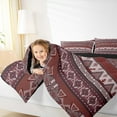 thumbnail image 3 of jejeloiu Ancient Bohemian Aztec Bedding Comforter Set,Boho Exotic Style Twin Comforter Sets,Red Gray Bedding Set For Men Women,Breathable Home Decor Reversible,2-Piece, 3 of 7