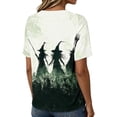 thumbnail image 5 of Stamzod Tops for Women Trendy Short Sleeve Halloween Shirt Dressy Casual V Neck Blouses Work Shirts, 5 of 9