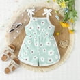 thumbnail image 2 of FUNDUFI Toddler Girls Romper Jumpsuit Sleeveless Casual Floral Printed Romper Soft Loose Fit Summer Jumpsuit for Girl 6-12 Months, 2 of 5