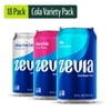Zevia Zero Sugar, 0 Calorie Cola Soda Pop Variety Pack, 18 Pack 12 fl oz Cans