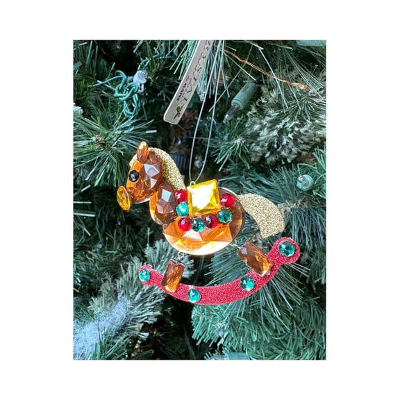 Crystal Expressions Classic Holiday Ornament: Rocking Horse - By Ganz