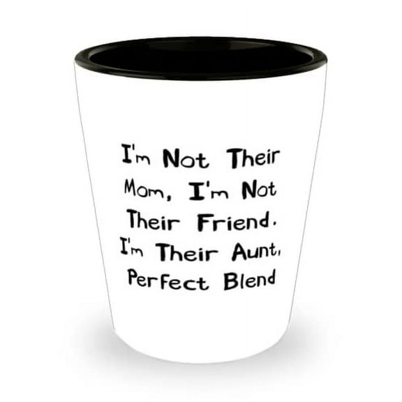 Motivational Aunt, I'm Not Their Mom, I'm Not Their Friend. I'm Their Aunt, Perfect Blend, Inspire Shot Glass For From Niece