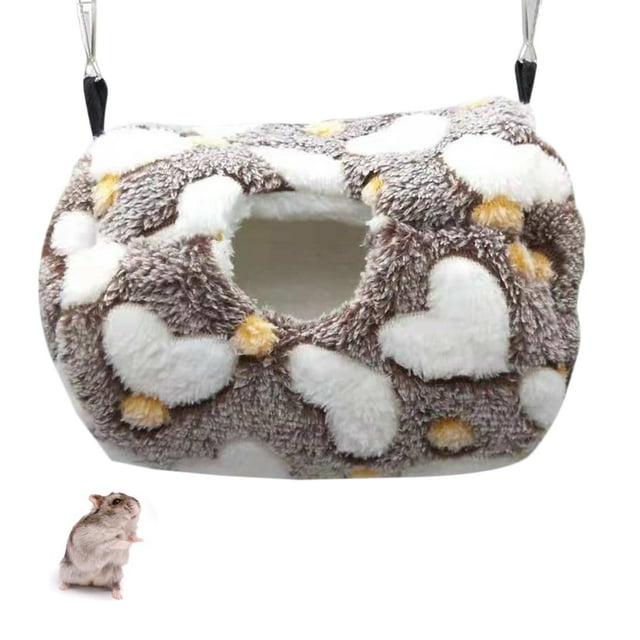 Squirrel Bed Warm Creative Flannelette Hamster Bed Pet Cave for Small Animals