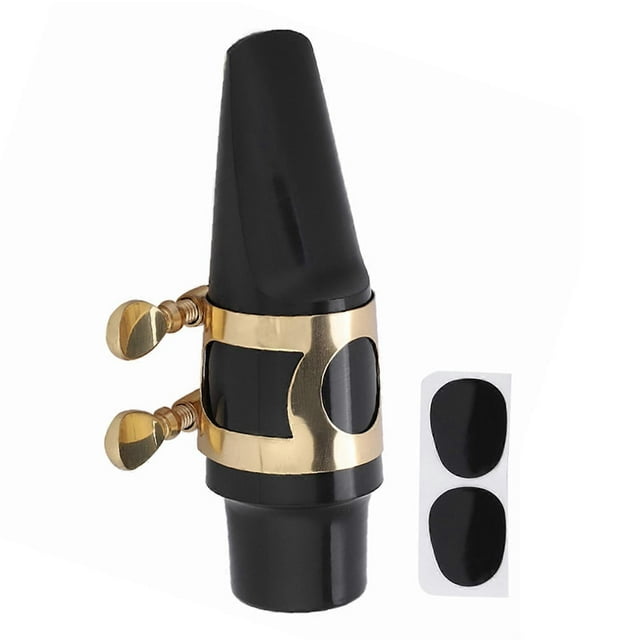 Bec de saxophone alto en ABS avec capuchon et boucle en métal, coussinets d'anche, instruments de musique