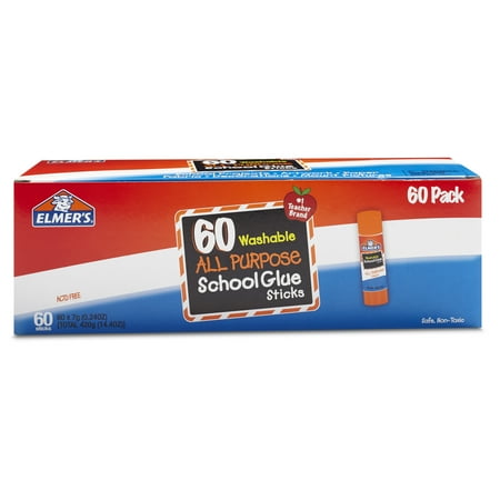 Elmer's All Purpose School Glue Sticks, Washable, 7 Gram 60 Pack