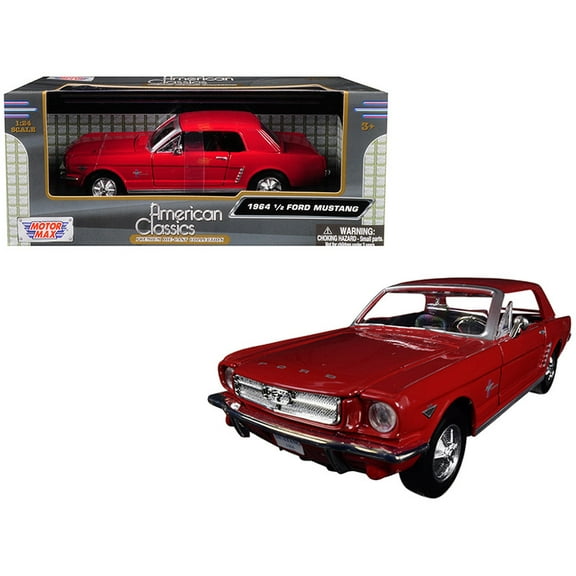 1964 1/2 Ford Mustang Red 1/24 Diecast Model Car by Motormax