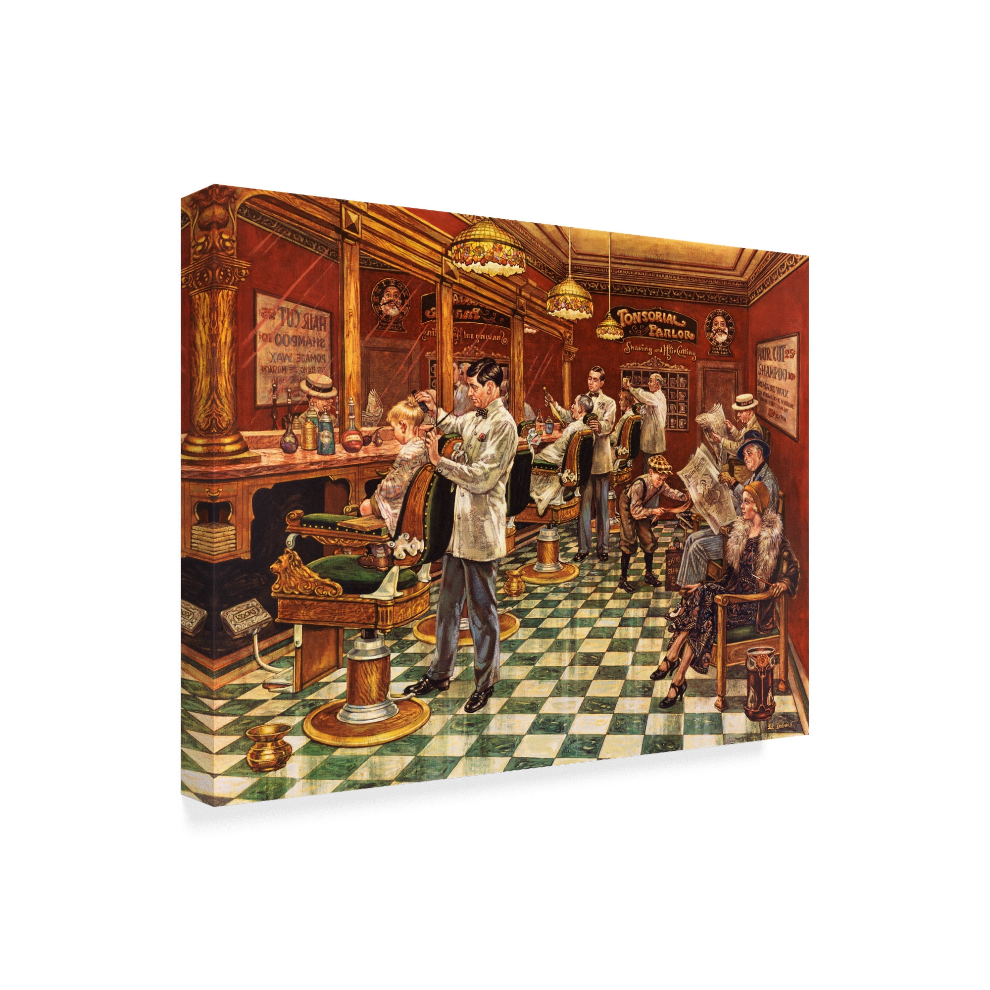 Trademark Fine Art 'Tonsorial Parlor' Canvas Art by Lee Dubin
