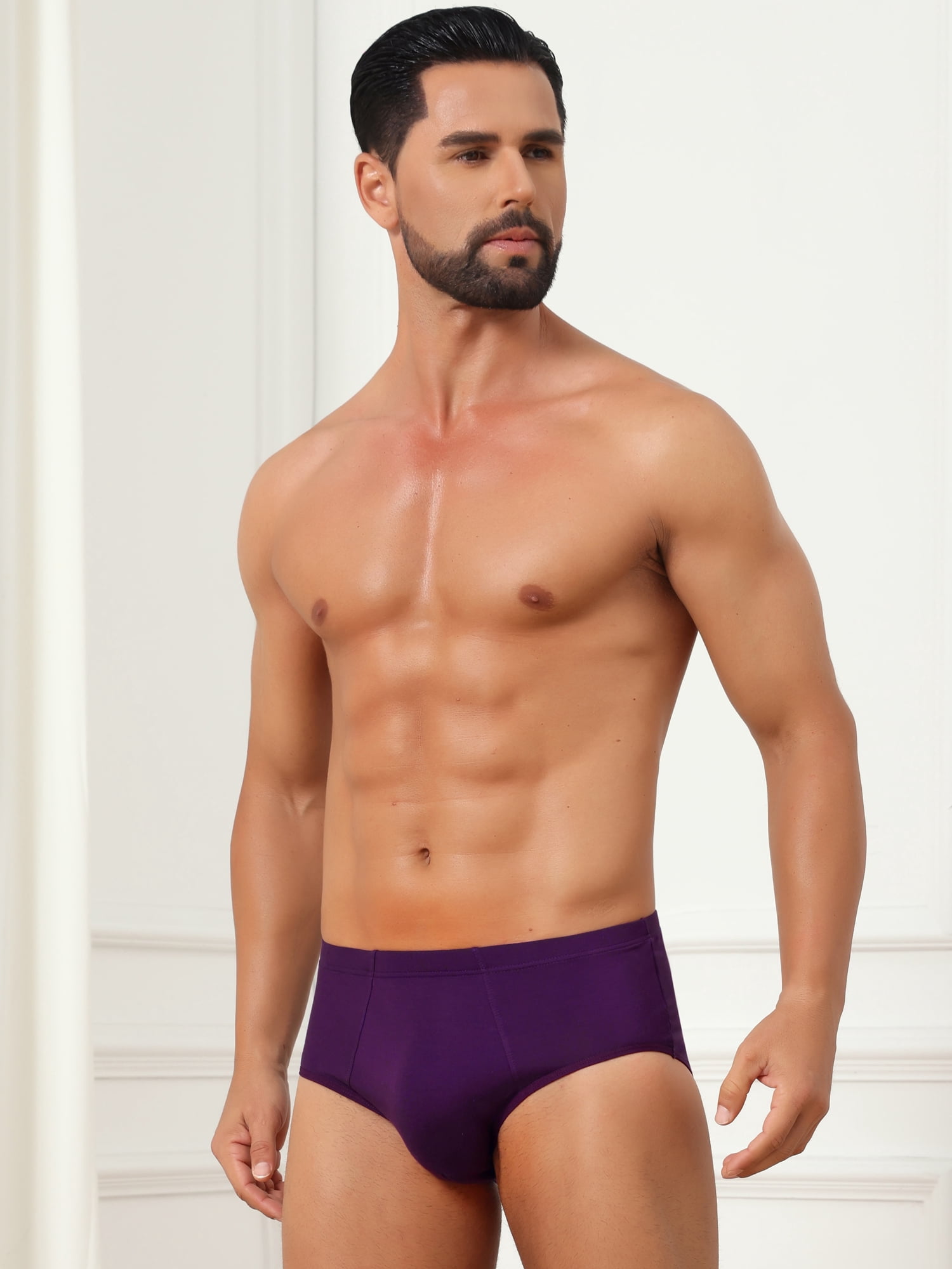 DARING DIVA Men's Solid Knitted Underwear 30 1 Dark Blue 1 Blue 1 Light Gray 1 Purple