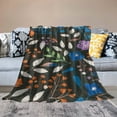 thumbnail image 5 of FCXZI Flowers Leaves Fuzzy Fluffy Soft Cozy Blanket, Reversible Flannel 40*50in, 5 of 7