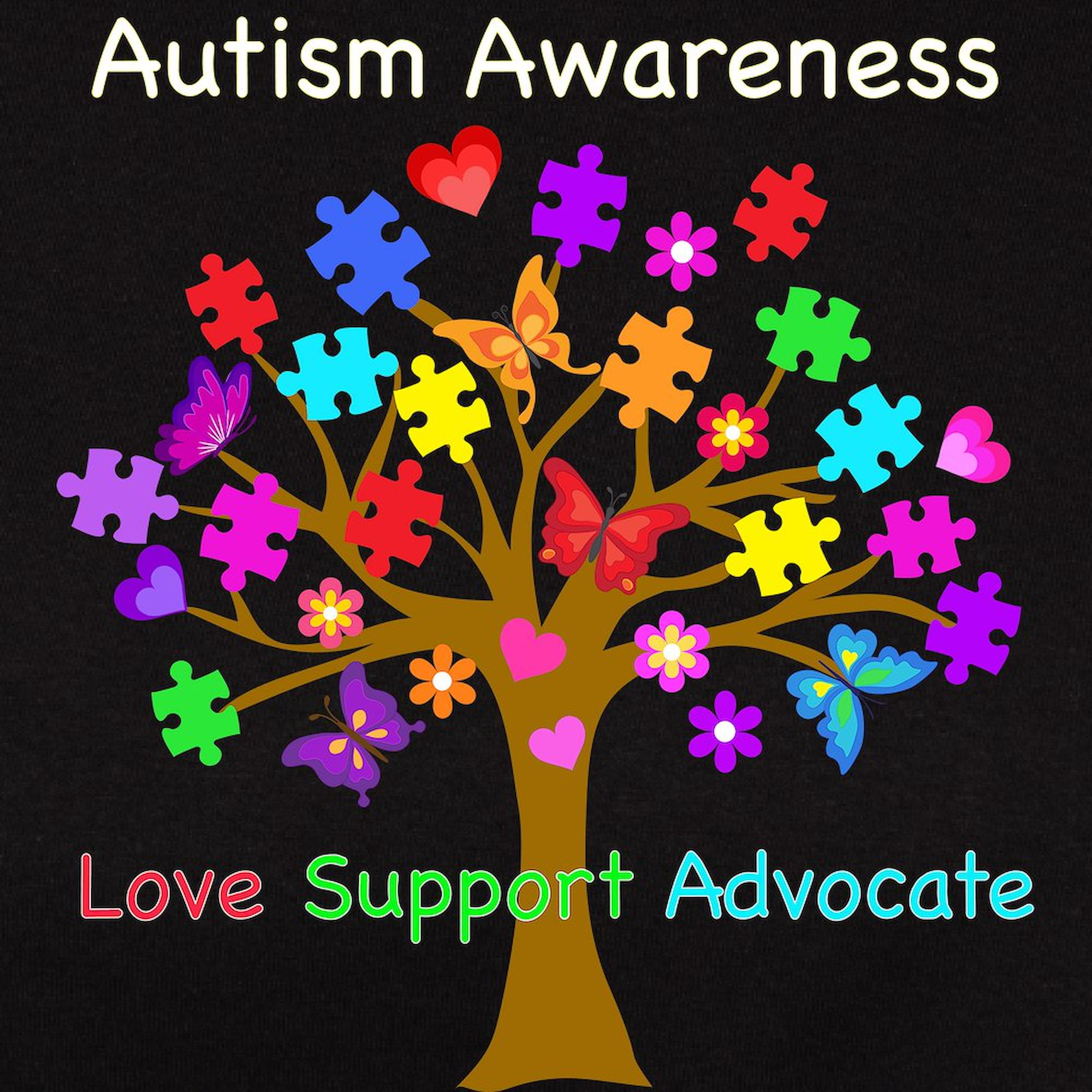 CafePress - Autism Awareness Tree Women's Dark T Shirt - Women's Traditional Fit Dark T-Shirt