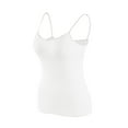 thumbnail image 5 of Njoeus White Tank Top Woman Ladies Tops and Blouses 2 Pack Camisole Tops for Women Shelf Bra Comfy Spaghetti Strap Tank Top with Built in Bras Basic Cami Undershirt Summer Clothing Summer Savings, 5 of 5