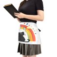 thumbnail image 2 of Yayeee Waist Apron with Pockets for Cooking Waterproof Half Server Aprons, Black Cat Rainbow, 2 of 7