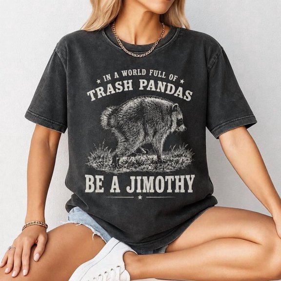 Be A Jimothy Raccoon Shirt, In A World Full Of Trash Pandas T-Shirt, Vintage Comfort Colors Raccoon Tee, Funny Meme Shirt, Cute Animal Gift