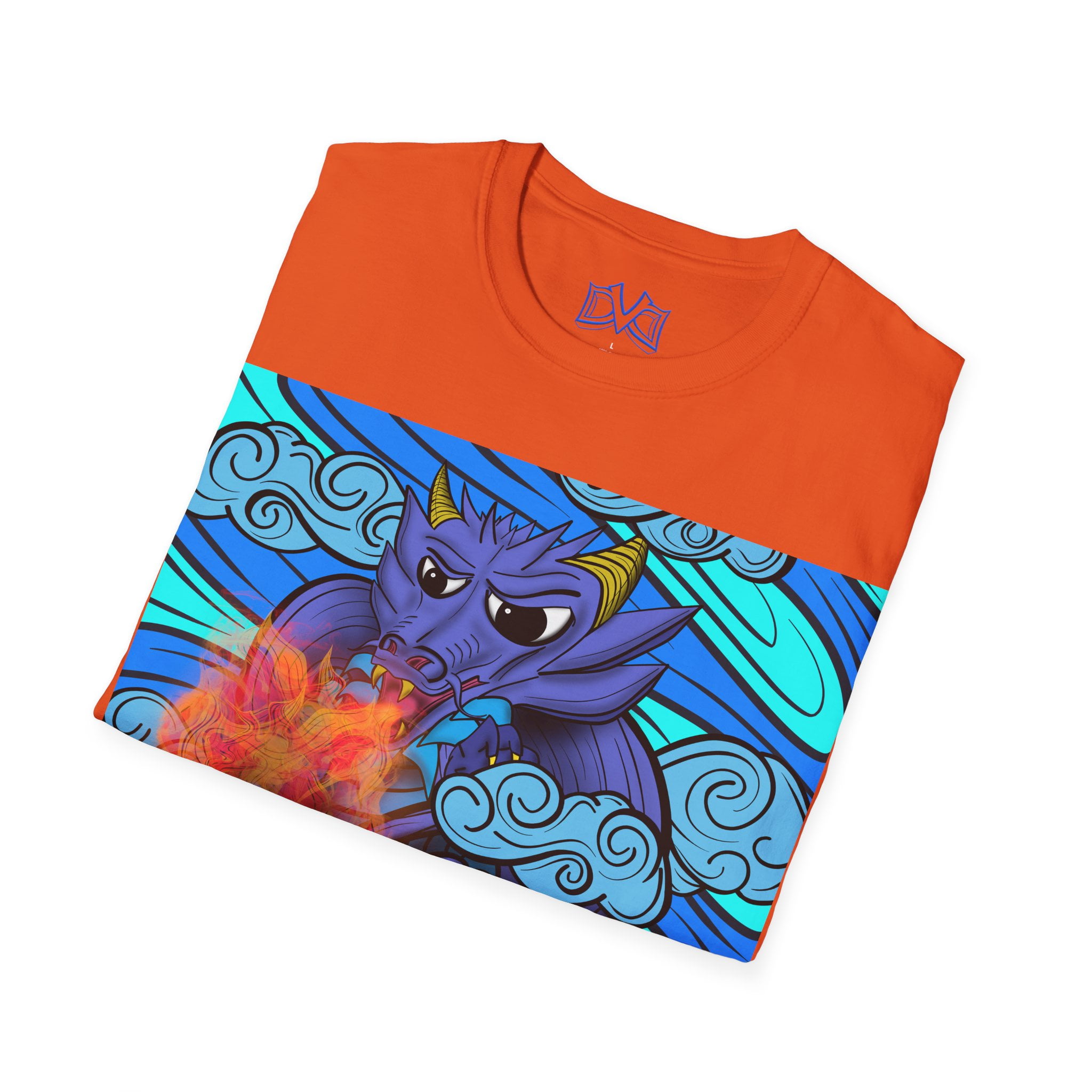 Dragon of Elements Skate n' Surf wear hand drawn, unisex soft-style t-shirt