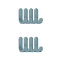 thumbnail image 4 of Decodeary 4PCS/6PCS New Portable Storage Hanger ABS Plastic Hook Self Towel Hanger for Kitchen Bathroom Green 2Set, 4 of 6