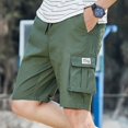 thumbnail image 2 of RWJDXD RWJDXD Plus Size Shorts 8XL Summer Cargo Shorts For Men 2024 Fashion Clothing Drawstring Casual Shorts With Multi Pockets, 2 of 5