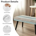 thumbnail image 7 of Psesaysky White Wooden Print Bench Seat Cover Stretch Rectangle Long Bench Cushion Cover with Elastic Edge Removable Seat Protector for Bedroom, Kitchen, 7 of 7