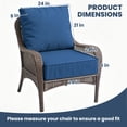 thumbnail image 2 of SLSY Set of 2 Outdoor Chair Cushion,6" Thick Patio Seat Cushion,28D High Density Sponge Cushions,Waterproof & Fade Resistant Patio Furniture Cushions for Wicker Chair,Bench Swing, 2 of 10