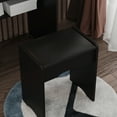 thumbnail image 6 of KULAGAGA Vanity Desk with Mirror, Makeup Vanity with 4 Drawers Chest and Shelves, Vanity Table with Cushioned Stool for Bedroom, Black, 6 of 8