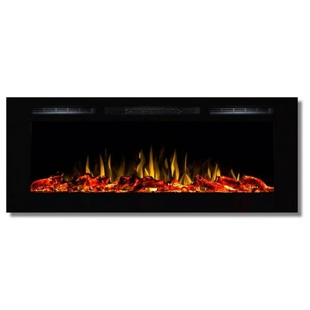 

Fusion 50 in. Log Built-in Ventless Recessed Wall Mounted Electric Fireplace