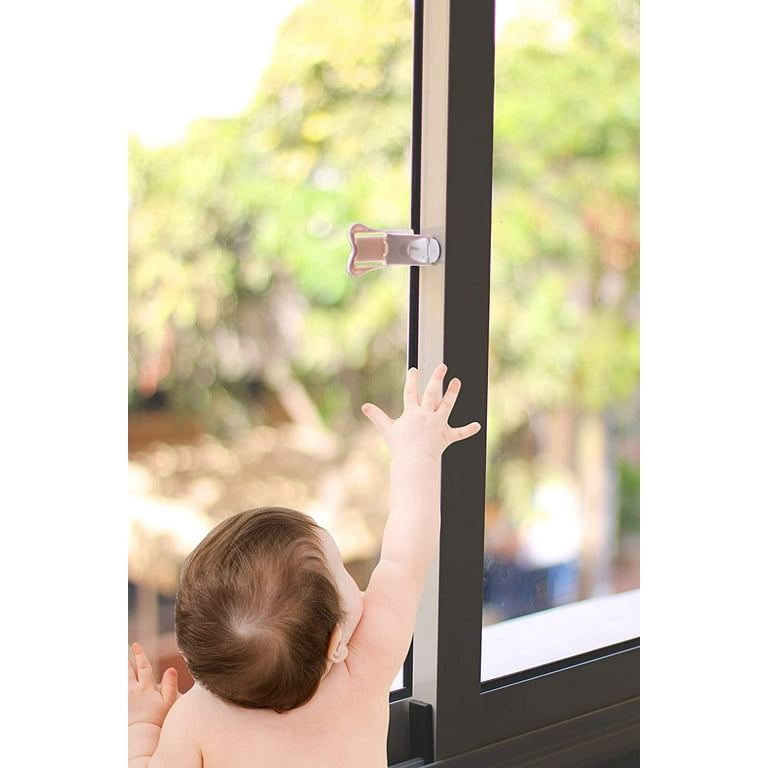 Sliding Door Lock For Child Safety, 2 Pack Window Stoppers For