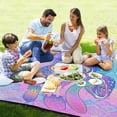 thumbnail image 4 of Coolnut Magic Mushrooms Large Picnic & Outdoor Beach Blanket, Waterproof Foldable Sandproof 3-Layer Picnic Mat for Camping,Hiking,Travel,Park,Concerts,78"x78", 4 of 6
