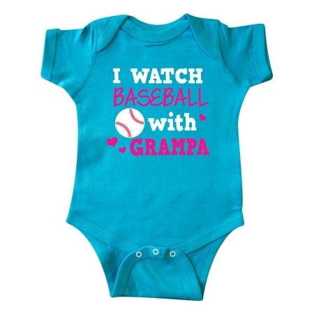 

Inktastic I Watch Baseball with My Grampa Gift Baby Boy or Baby Girl Bodysuit