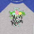 thumbnail image 4 of Inktastic He is Risen Floral Print Cross with Beautiful Flowers Boys or Girls Baby Bodysuit, 4 of 5
