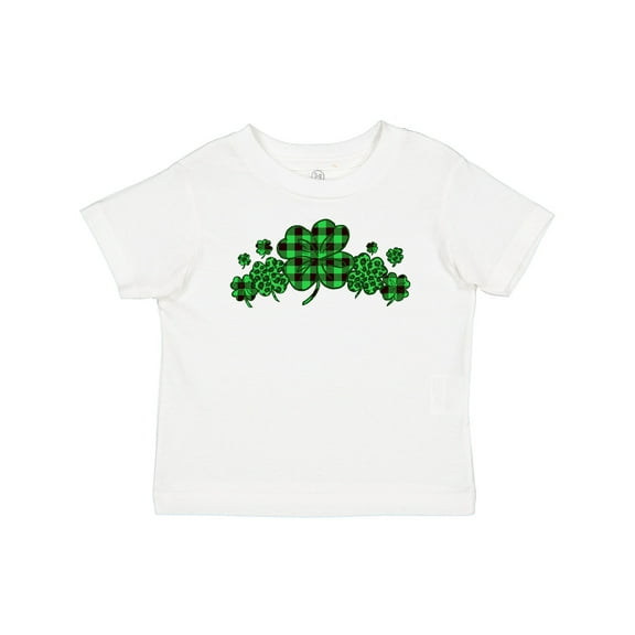Inktastic St. Patrick's Day Clovers in Plaid Boys or Girls Baby T-Shirt