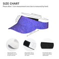 thumbnail image 3 of Pofeuu Purple Glitter Print Sunscreen Visor Cap Adjustable Sport Empty Top Baseball Sun Cap for Men Women Sports Outdoor Headwear, 3 of 7