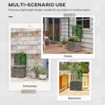 thumbnail image 4 of Outsunny Raised Garden Box with Trellis  Mixed Grey Metal Frame for Flowers and Vegetables, 4 of 9