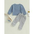 thumbnail image 5 of Toddler Baby Boy Clothes 6M 12M 18M 24M 3Y Mamas Fall Winter Outfit Long Sleeve Letter Sweatshirt Plaid Jogger Pants Newborn Set, 5 of 10