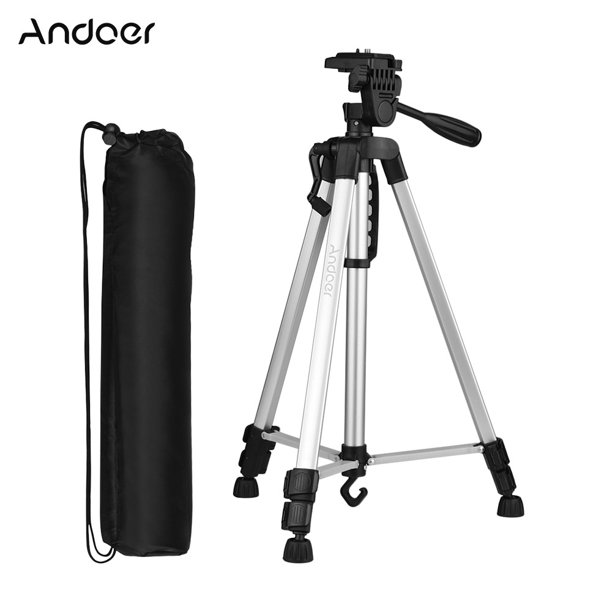 Andoer Lightweight Photography Tripod Stand Aluminum Alloy 3kg Load