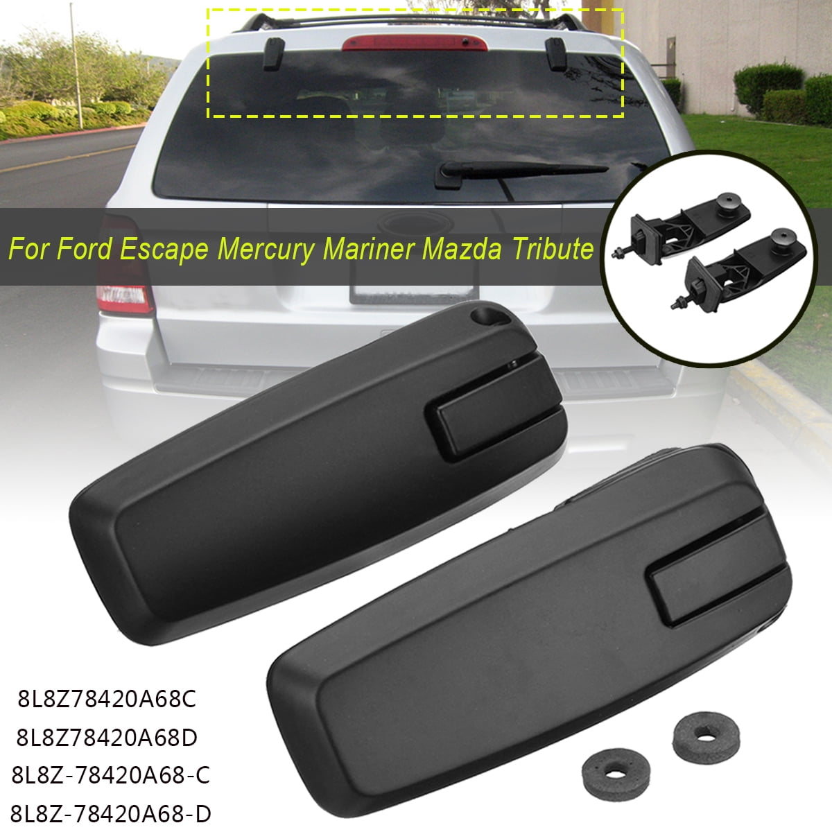2X Rear Window Lift Gate Glass Hinge Hatch 8L8Z78420A68C For Ford Escape  ~ 