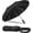 black, variant on 42-Inch Umbrella , Windproof Automatic Open/Close with Carabiner Handle, UPF 99+ UV Protection Folding Travel Umbrella for Rain and Sun