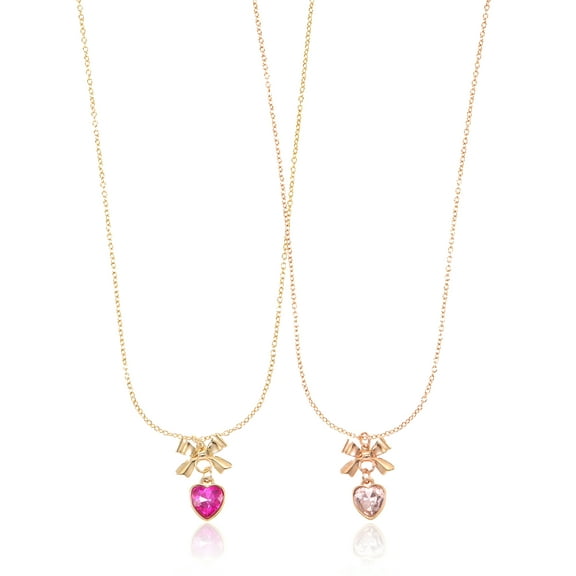 Way to Celebrate Valentine's "Wear-One-Share-One" Heart Necklaces, 2 Pieces