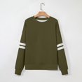 thumbnail image 4 of TOMVIGX Women Varsity Striped Sweatshirt Crewneck Fall Oversized Sweatshirts Long Sleeve Y2k Sweat Shirt Casual Loose Fit Game Day Shirts, 4 of 5